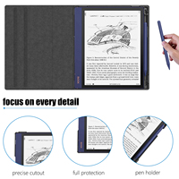 NET-CASE PU Cuir Antichoc Smart Cover Tablet Case Pour BOOX Note Air 2 / Air 2 Plus 10.3 pouces 360 Rotation Tablet Case
