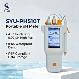 Testeur de pH électronique <span class=keywords><strong>SYU</strong></span> PH510T, écran tactile 4,3 pouces, précision du pH ±0,002 pour piscine, aquarium, pisciculture, test de l'eau des bacs à poissons - Product Image 1