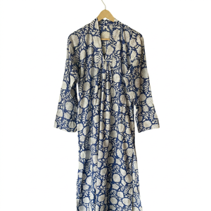 Best Selling Women's Cotton Maxi <b>Dress</b> Handmade <b>Summer</b> Beach Wear Floral Print Eco-Friendly Breathable Soft Casual <b>Boho</b> Daily - Product Image 1
