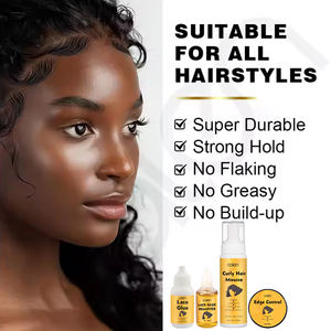 Kit de coiffure avec logo personnalisé avec dissolvant de colle organique pour dentelle en <span class=keywords><strong>mousse</strong></span> pour extensions de <span class=keywords><strong>cheveux</strong></span> bouclés unisexe - Product Image 6