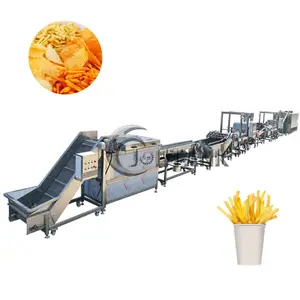 Fully automatic french fries snack processing potato chips production line