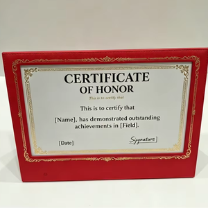 Custom Logo PU Led Light Certificate <b>Folder</b> Glowing <b>A4</b> Graduation Certificate Cover - Product Image 1