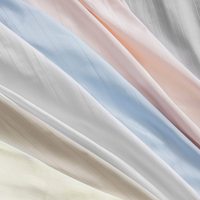 Fournitures professionnelles en gros, tissu en coton égyptien 100% certifié OEKO-TEX, tissé, 250TC, 300TC, satin uni rayé, pour literie d'hôtel