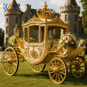 Superbe calèche de Cendrillon, calèches royales, équipement équestre, calèche royale classique - Product Image 6