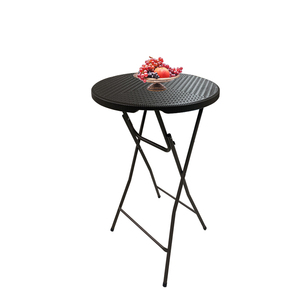 Tavolo Pieghevole in Plastica <span class=keywords><strong>per</strong></span> Eventi all'Aperto, Tavolo Alto <span class=keywords><strong>da</strong></span> Cocktail con Design in Rattan <span class=keywords><strong>per</strong></span> Feste o Matrimoni - Product Image 5