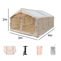 Tente de camping gonflable pour groupe, 12 mètres carrés, avec intérieur spacieux pour 8 à 12 personnes, idéale pour les voyages, les vacances et les événements