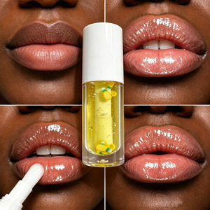 Private Label Fruit Lip <b>Gloss</b> with Slices Cute Pineapple Lip Oil <b>Clear</b> Juicy Glass Lipgloss Wholesale Low MOQ - Product Image 1