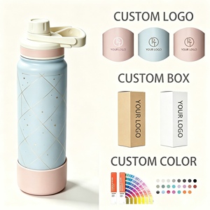 Vaso Térmico de Acero Inoxidable con Estampado Floral, 800 ml, Antiderrames, con Base de Silicona, Botella Aislada de Viaje, Impresión y Empaque Personalizados - Product Image 3