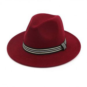 Chapeau Panama classique unisexe X3042 à large bord souple, chapeau en cuir avec taille ajustable, casquettes en laine style jazz pour tenue formelle - Product Image 6