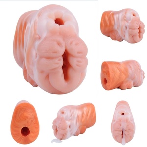 GEEBA Fantasy Animal Vaginal Male <b>Masturbator</b> New Silicone Soft Pockrt Pussy Stroker Penis Exerciser Realistic Textued Sex Toys - Product Image 1