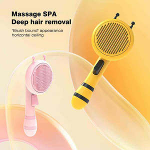 2025 in acciaio inox piccola ape Pet spazzola pettine per cane gatto toelettatura strumento per capelli galleggianti rimuovere massaggio Pet pettine spazzola - Product Image 6