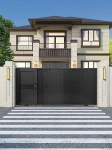 Puertas Automáticas <span class=keywords><strong>de</strong></span> Aluminio para Patio, Entrada <span class=keywords><strong>de</strong></span> Jardín <span class=keywords><strong>de</strong></span> Villa, Valla <span class=keywords><strong>de</strong></span> Seguridad, Marco Metálico, Rejilla - Product Image 3