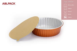Assiettes jetables emballage de restauration rapide <span class=keywords><strong>frites</strong></span> rondes en aluminium conteneur moule Support pour animaux de compagnie accepter la nourriture plateaux <span class=keywords><strong>à</strong></span> emporter - Product Image 5