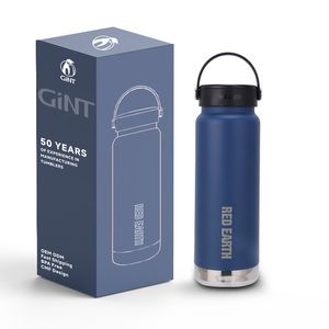Botella de Agua Deportiva RED EARTH de 750 ml, de Acero Inoxidable 316, Personalizada, con Aislamiento al Vacío, con Asa - Product Image 1