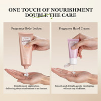 Set de Crema Corporal y Crema de Manos con Fragancia OEM, Notas Florales y Frutales, Fórmula Hidratante Estilo Perfume, Kit de Cuidado de la Piel Perfumado de 2 Piezas