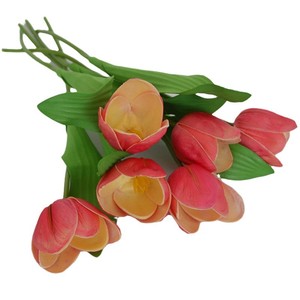 Vente en gros ouvert PU tulipe <span class=keywords><strong>fleur</strong></span> artificielle petit ornement de bureau mariage <span class=keywords><strong>fleur</strong></span> de poche pour la maison fête <span class=keywords><strong>jardin</strong></span> saint valentin - Product Image 5
