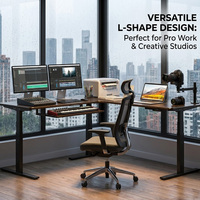 Base de table électrique réglable en hauteur à 3 pieds, triple moteur, pour bureau d'angle en L, cadre de bureau assis-debout exécutif