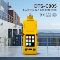Détecteur de gaz portable à pompe d'aspiration marine DUOTESI 4-en-1 CO/H2S/O2/EX, analyseur de gaz longue portée avec batterie au lithium rechargeable