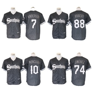 High-end op maat gemaakte unisex Chicago teamkleding voor heren # 7 # ANDERSON74 # JIMENEZ79 #   Honkbaluniform antibacterieel nylon/kasjmier borduurwerk - Product Image 1
