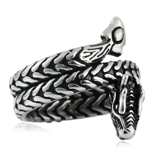 Men's Stainless Steel Dragon <b>Ring</b> Animal Shape Punk Style Retro Jewelry Gift 280707 - Product Image 1