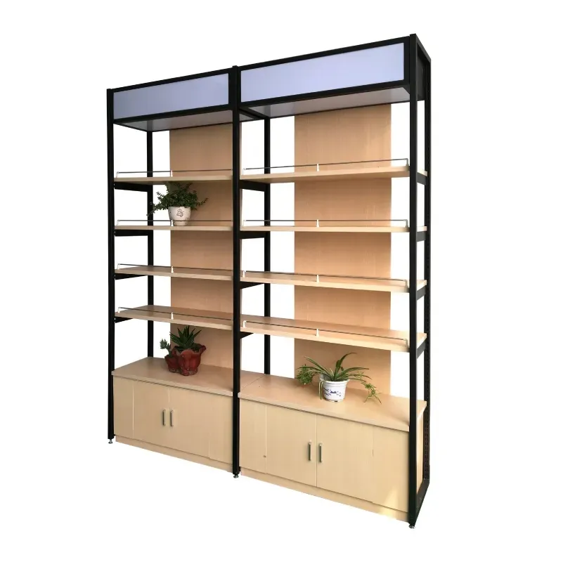 KEWAY Prateleira moderna personalizada para livros em metal e madeira, estante para lojas de varejo ou sala de estar