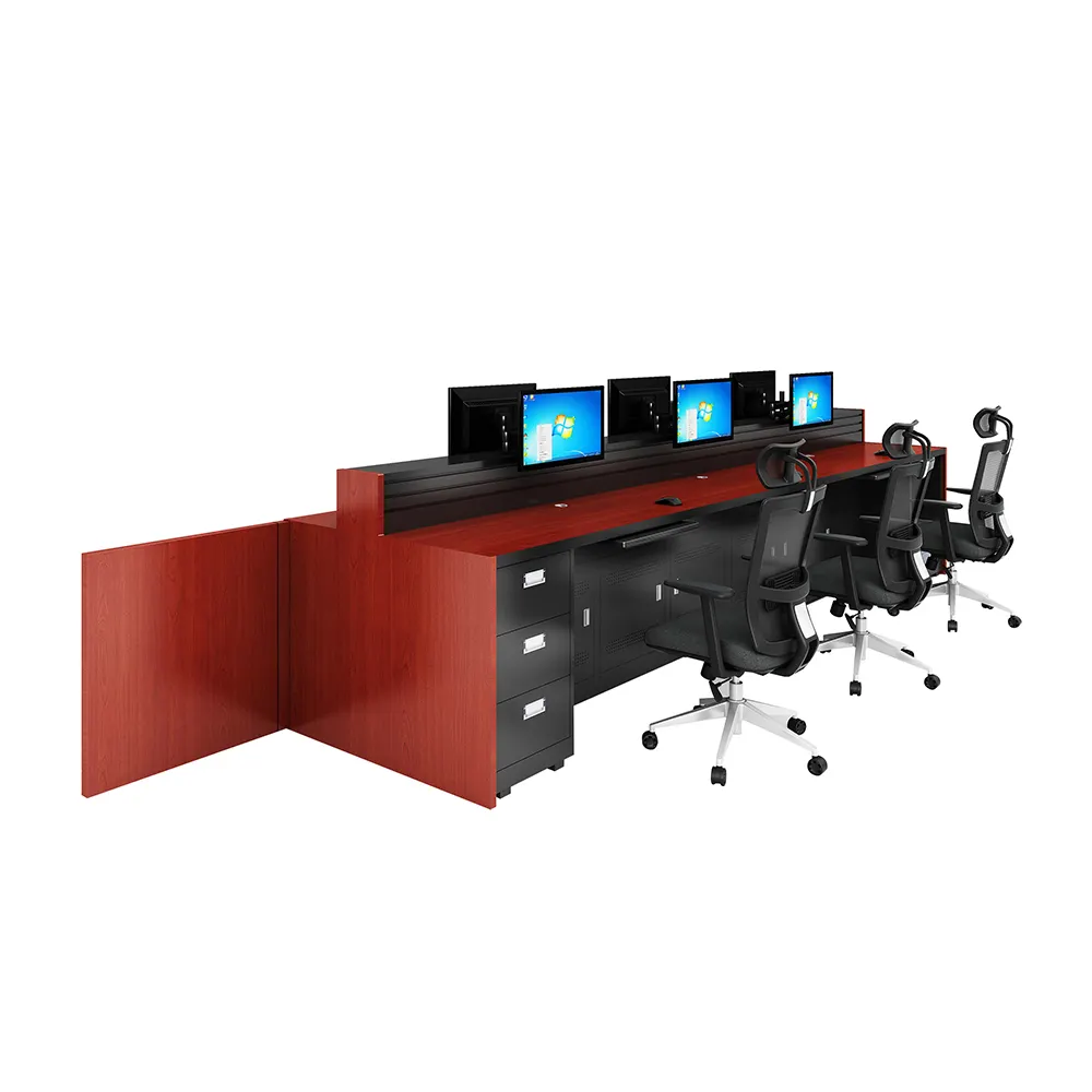 Industrial Design Security Command Center Console Table Control Room Operator Table Made Durable HPL Material Office Buildings