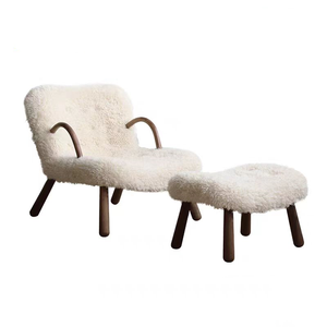 Fauteuil de relaxation individuel Lavinia en velours touffeté, convertible (assis ou allongé), pour balcon, chambre, salon ou bureau à domicile - Product Image 3