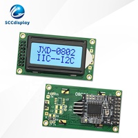 Écran LCD COB miniature SCCdisplay JXD0802A-IIC STN gris positif, interface IIC/I2C, module d'affichage matriciel 8x2 points, haute luminosité