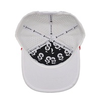 Gorras Personalizadas de 5 Paneles con Diseño de Espiga, Parche de Goma con Imagen, Corte Láser, Visera Curva Perforada, Transpirable, Impermeable, Unisex, Deportiva