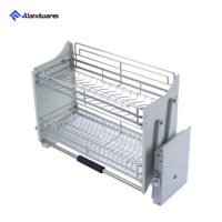 Égouttoir à vaisselle réglable en acier inoxydable 304, panier à fil métallique, étagère de cuisine, accessoires pour armoire murale, organisateur Downcraft