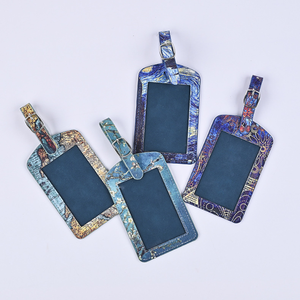 Tarjetero de lujo, nuevo diseño, Etiquetas de equipaje de cuero, impermeable, para pasaporte, conjunto de bolsa de embarque, tipo de patrón personalizable - Product Image 6