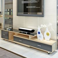 Nouvelle table TV en verre trempé, meuble TV simple et élégant avec tiroir