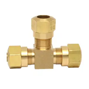 15mm 1 2 plomberie materials brake fluid brass connectors plumbing pipe tee compression fitting for cars