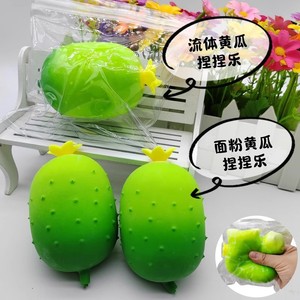 Mini jouet de décompression musical en TPR écologique, en forme de concombre, style célébrité internet, figurine de simulation de fruits et légumes, ornements - Product Image 2