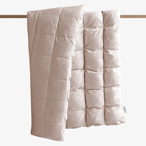 Fluffy <b>Weighted</b> <b>Blanket</b> Bamboo Fiber Quilted All Season Home Hospital Hotel Use Solid Color Simple Style Winter Light Yellow - Product Image 2