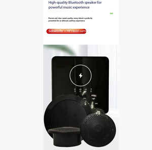 Table basse et table de chevet multifonctionnelles avec chargeur sans fil intégré, haut-parleur Bluetooth, panneau tactile intelligent, adaptées aux canapés - Product Image 3