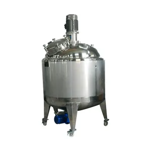 Réservoir de mélange d'acide cosmétique de 200 litres sauce chili réservoir de mélange en acier inoxydable avec agitateur petite machine de fabrication de liquide agitateur