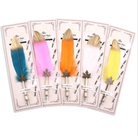 Vente en gros plume artisanale calligraphie plume d'oie or vintage stylo plume pour écrire Signature cadeau mariage fête approvisionnement décor