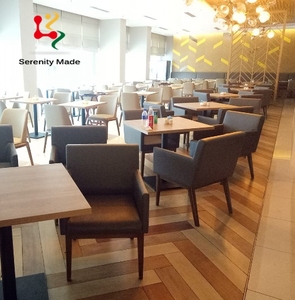 Meubles de restaurant en <span class=keywords><strong>bois</strong></span> massif de <span class=keywords><strong>haute</strong></span> qualité, plateau carré, café, café, <span class=keywords><strong>table</strong></span> à manger avec base en métal, vente en gros - Product Image 3