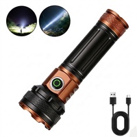 Lampe torche LED rechargeable super lumineuse 1500 lumens, puissante, zoomable, tactique, pour la maison, les situations d'urgence, le camping et la randonnée