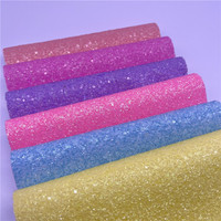 Tissu en cuir PU à paillettes épaisses pour chaussures Stretch métallique synthétique pour lit de meubles de bricolage