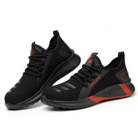 Chaussures de course pour hommes de haute qualité, en maille, sportives, à bout en acier, à lacets, légères, respirantes, pour la marche en plein air