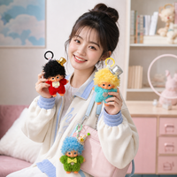 Porte-clés en peluche figurine artistique mignonne, Boîte mystère, Breloque de sac personnage Kawaii Kitsch, Visage en PVC, 7+1 styles, Cadeau surprise aléatoire, Fabriqué en Chine