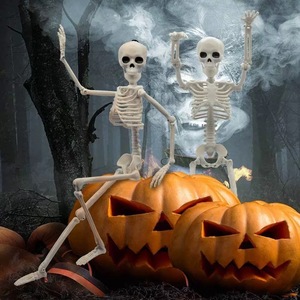 Pendentif squelette d'Halloween en plastique simulé, articulations mobiles, pour décoration de <span class=keywords><strong>maison</strong></span> <span class=keywords><strong>hantée</strong></span> et <span class=keywords><strong>escape</strong></span> room - Product Image 2
