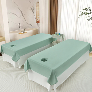 Draps <span class=keywords><strong>de</strong></span> lit pour salon <span class=keywords><strong>de</strong></span> beauté avec trous, draps <span class=keywords><strong>de</strong></span> lit universels pour <span class=keywords><strong>massage</strong></span> et thérapie toutes saisons, couleur unie - Product Image 2