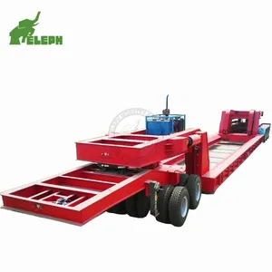 Factory Customized 80 Tons Low Bed Construction Dolly Semi Trailer For Long Girder Beam Transport
