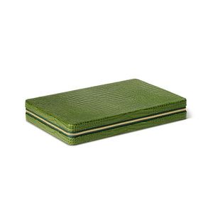 Croc Embossed PU Leather Case Custom <strong>Travel</strong> <strong>Backgammon</strong> Board Game <strong>Set</strong> with Zipper - Product Image 6