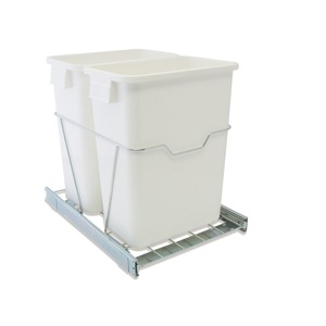 Waste Bin Bathroom Rectangular Pull Out Cabinet Storage Garbage Can