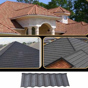 Panneau de toiture en zinc-<span class=keywords><strong>aluminium</strong></span> coloré enduit de sable, résistant à la chaleur, de forme carrée, pour la production de toitures tropicales et en dôme, ligne de production Milano - Product Image 1