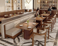 Ensemble de meubles de restaurant en acier inoxydable pour café-bar-hôtel moderne, chaise et table, écologiques, pour une solution tout-en-un